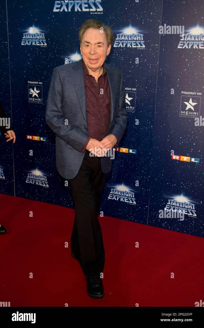 ARCHIVE PHOTO: Andrew LLOYD-WEBBER will be 75 on March 22, 2023, Sir Andrew LLOYD WEBBER, composer, Red Carpet, Red Carpet Show, Jubilaeum 30 years Musical Starlight Express in Bochum, Starlight Express Theater in Bochum, 12.06.2018. Â Stock Photo