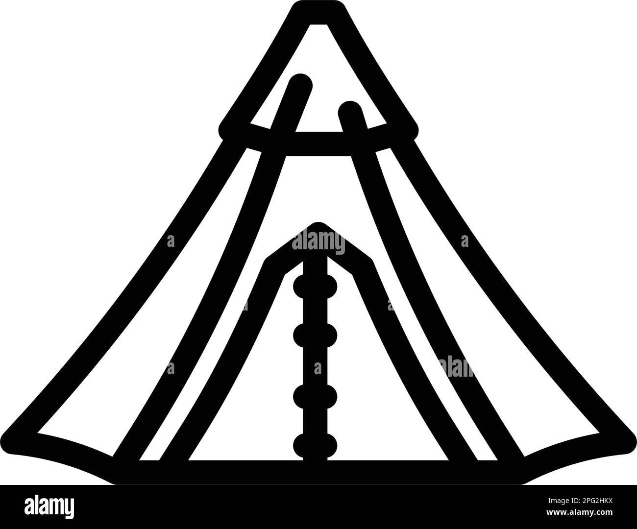 mountain tent vacation line icon vector illustration Stock Vector Image ...