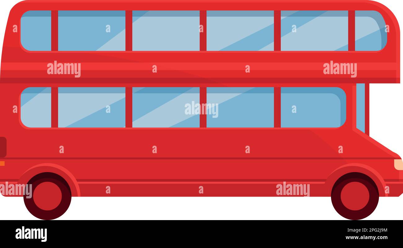 London bus transport icon cartoon vector. Double decker. New cab Stock ...