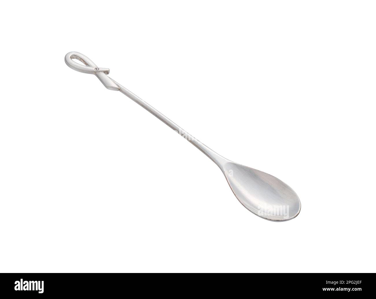 Metal dessert spoon, cut out, photo stacking Stock Photo Alamy