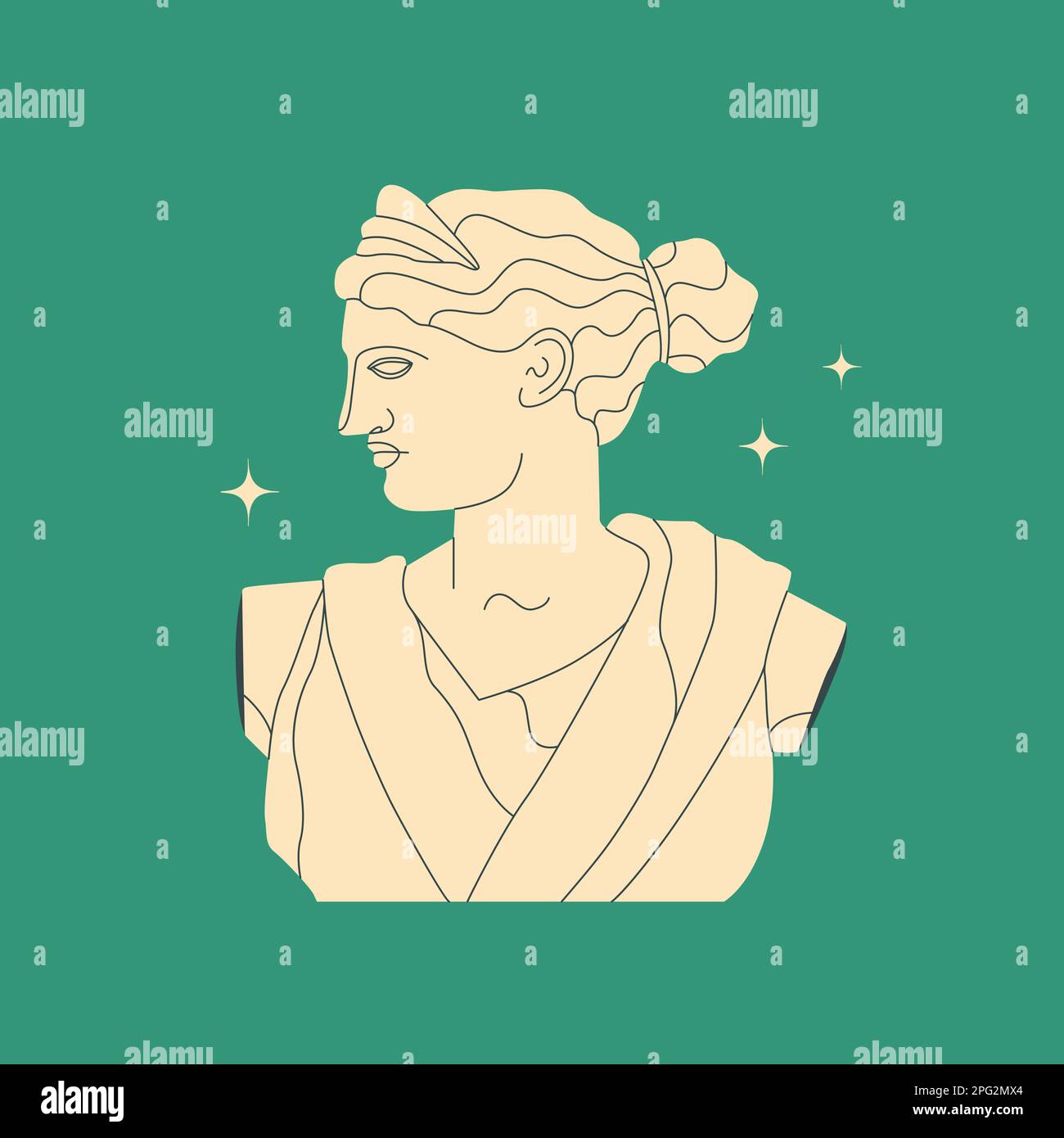 Ancient Greek sculpture of a woman, a goddess without hands. Antique