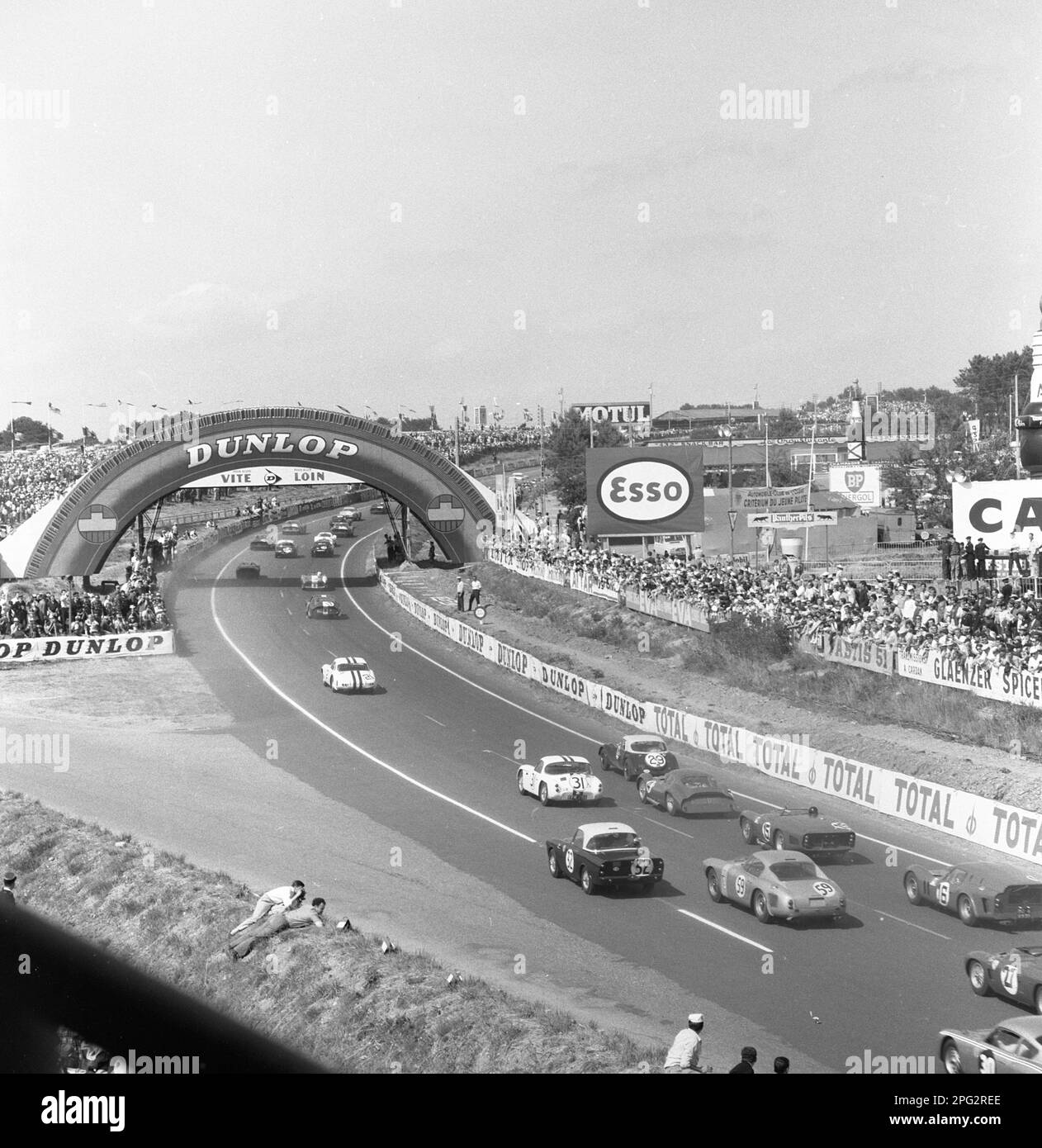 1962 Le Mans first corner after start Stock Photo