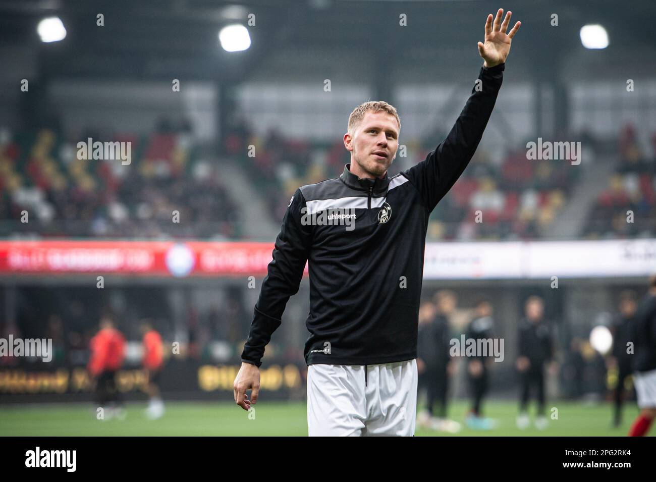 Silkeborg, Denmark. 19th Mar, 2023. Tonni Adamsen of Silkeborg IF seen before the 3F Superliga match between Silkeborg IF and FC Midtjylland at Jysk Park in Silkeborg. (Photo Credit: Gonzales Photo/Alamy Live News Stock Photo