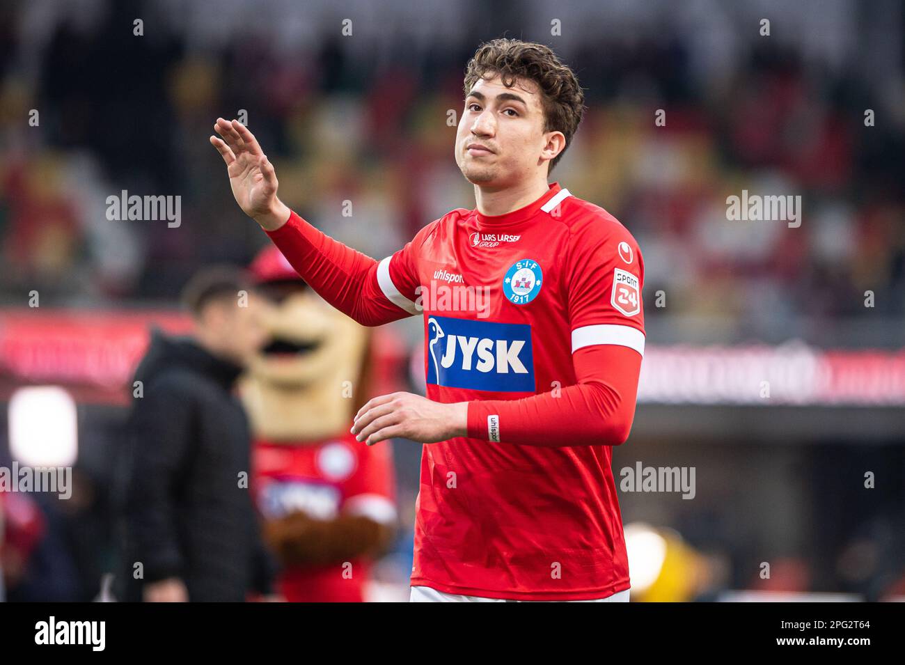 Silkeborg, Denmark. 19th Mar, 2023. Alexander Lind of Silkeborg IF seen after the 3F Superliga match between Silkeborg IF and FC Midtjylland at Jysk Park in Silkeborg. (Photo Credit: Gonzales Photo/Alamy Live News Stock Photo