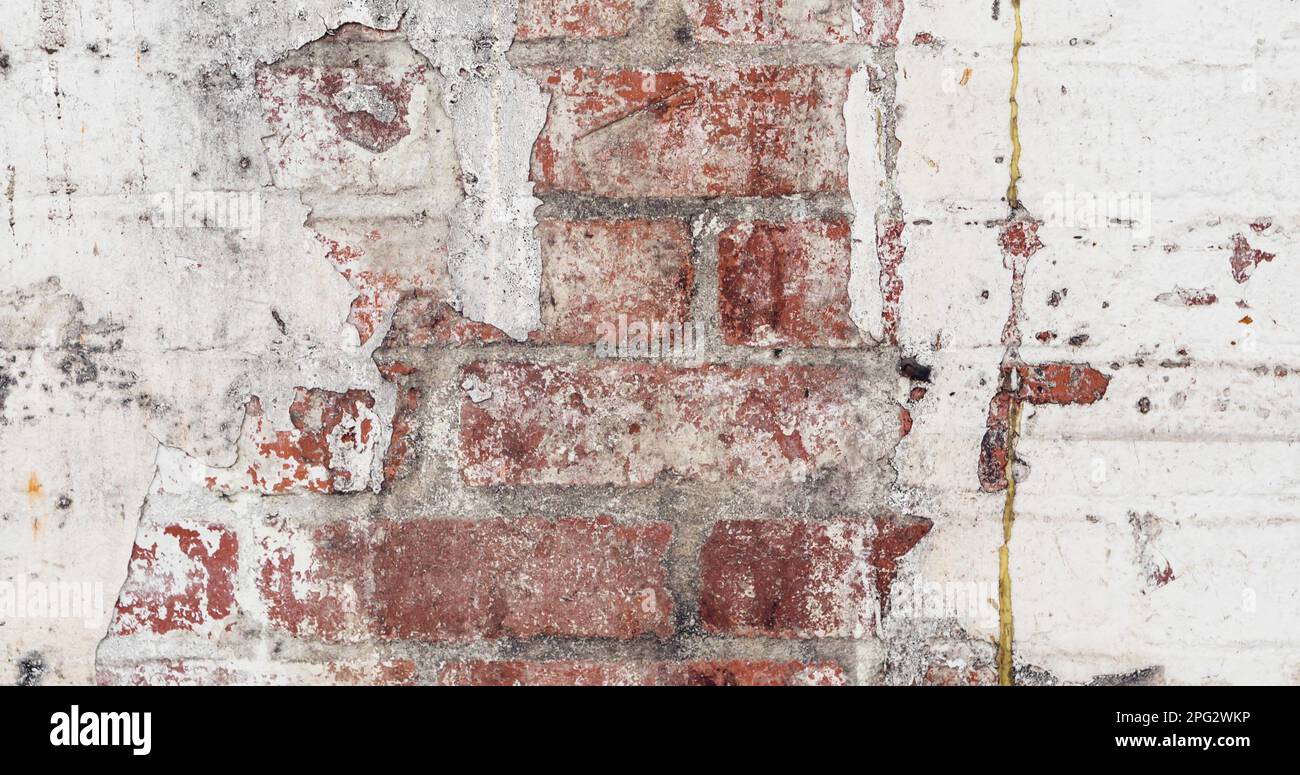 Image of close up of white painted brick wall Stock Photo