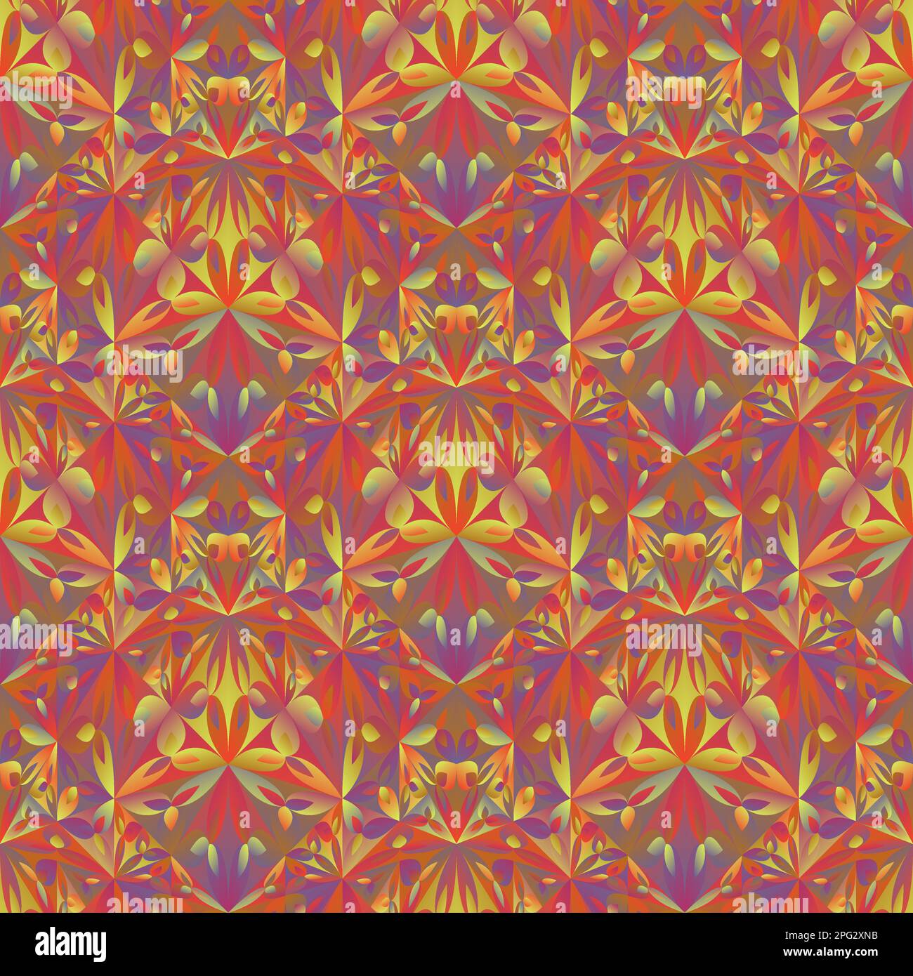 Polygonal abstract triangular flower pattern background design Stock Vector