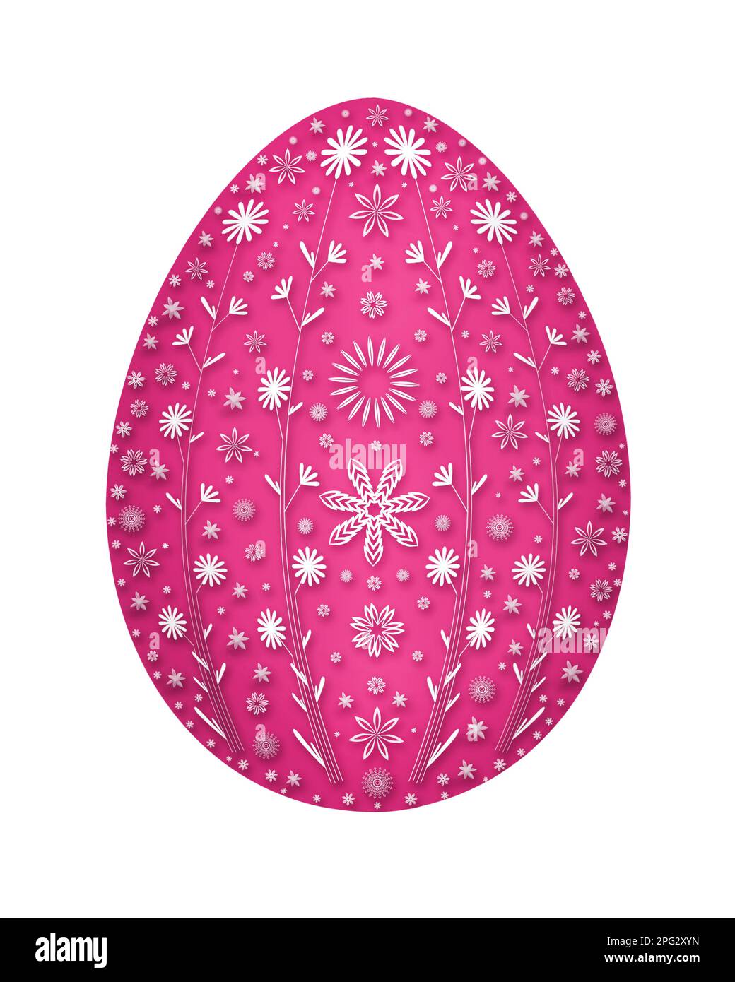 Easter Egg isolated on white background Stock Photo