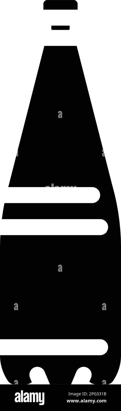 beverage water plastic bottle glyph icon vector illustration Stock ...