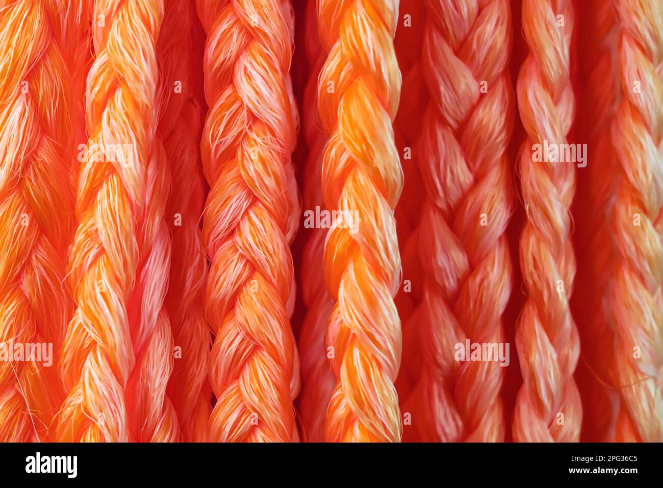Braiding hair Extensions Synthetic Braids Hair Colors. red hairs for stylist. Beauty salon Stock Photo