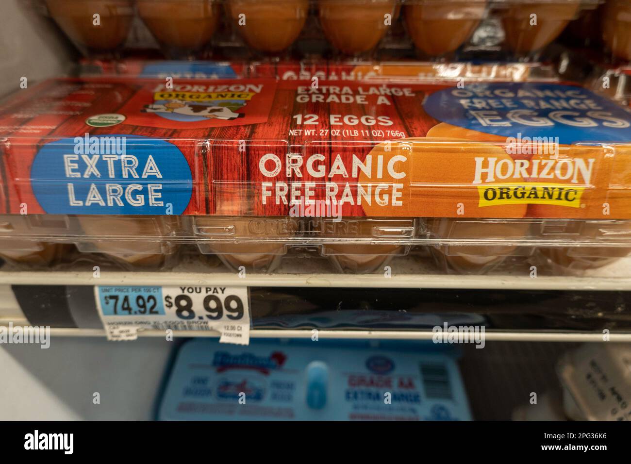 The price of eggs has gone up significantly in the past year, 2023, New