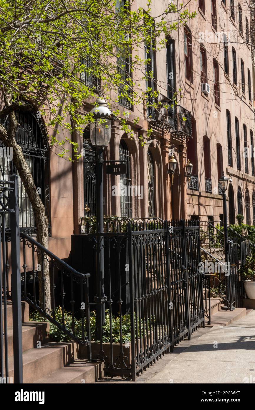 Murray hill neighborhood is a landmark historical district in Manhattan as seen here in the early spring time, 2023, New York City, USA Stock Photo