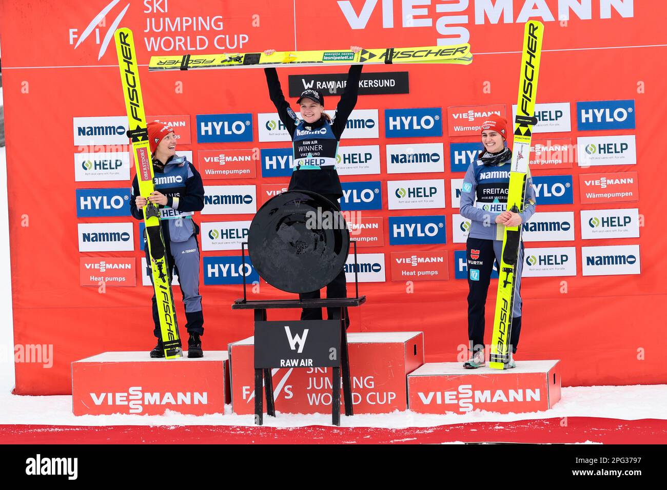 Vikersund 20230319.Slovenian Erna Klinec won the women's RAW Air  tournament. German Katharina Althaus was number and German Selina Freitag  third overall. Photo: Geir Olsen / NTB Stock Photo - Alamy