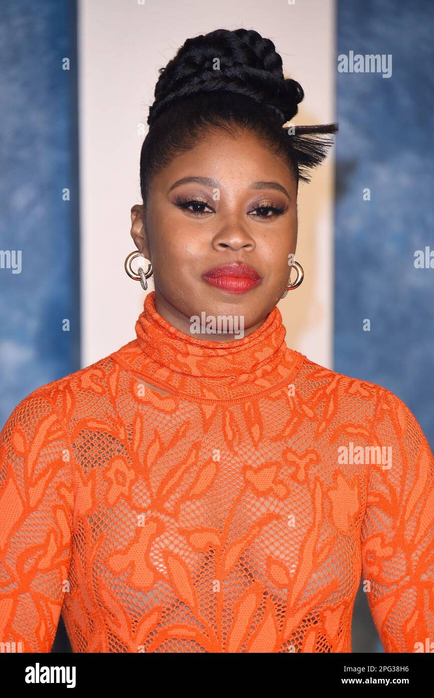 Dominique Fishback at the after-party for Vanity Fair Oscar Party