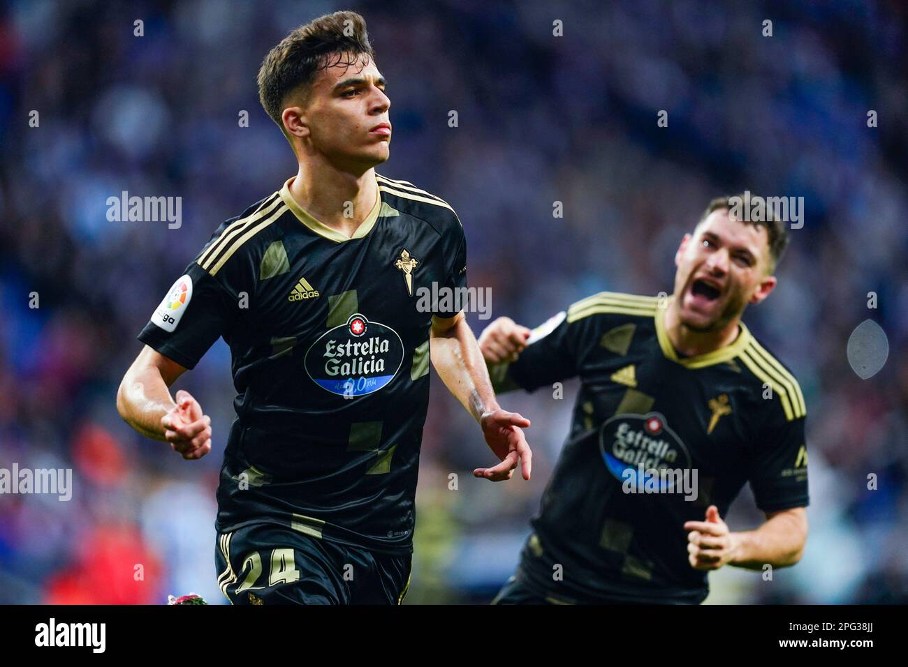 Gabri Veiga of RC Celta celebrates his goal during the La Liga match ...
