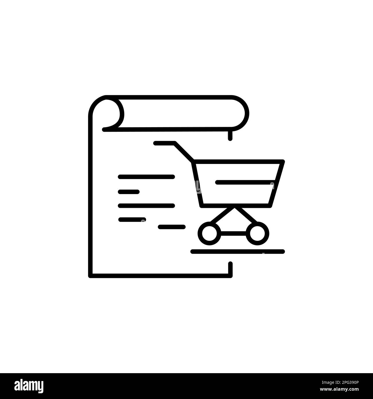 shopping-list-linear-icon-planning-purchases-in-store-merchandise-and