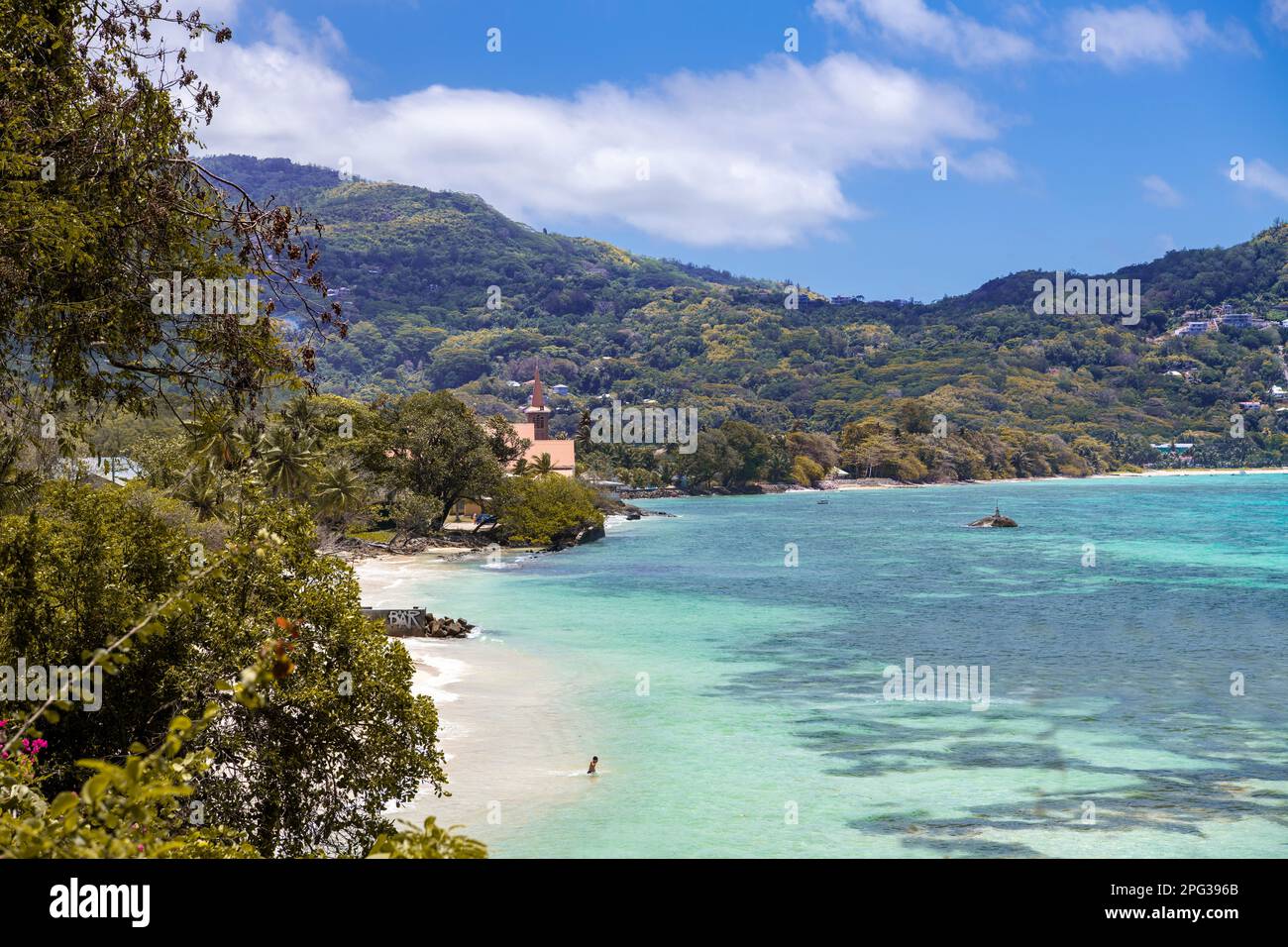 Lazare Bay South West Coast Mahe Seychelles Stock Photo