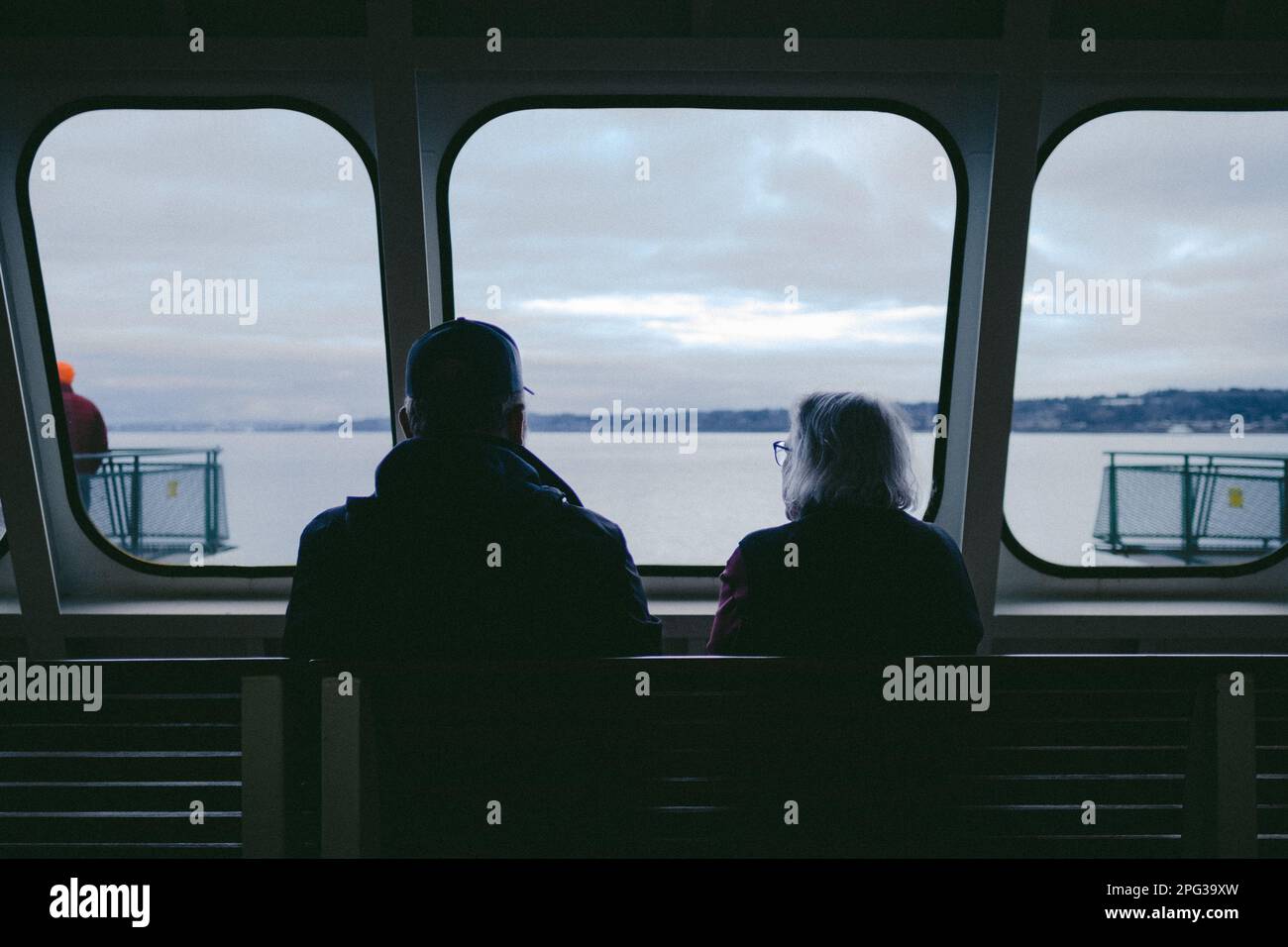 Ferry passengers Stock Photo