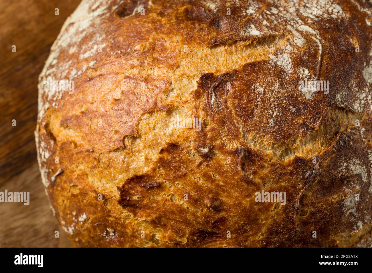 Traditional No Knead Peasant Bread Ready to Eat Stock Photo Alamy