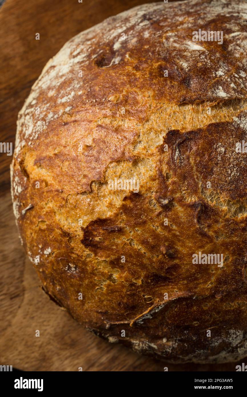 Traditional No Knead Peasant Bread Ready to Eat Stock Photo Alamy