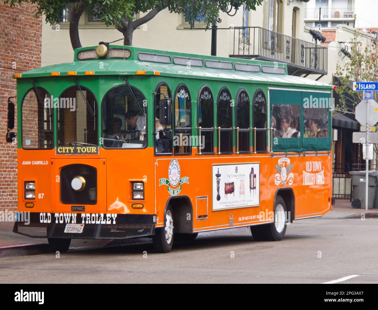 Old Town Trolley, San Diego Stock Photo Alamy
