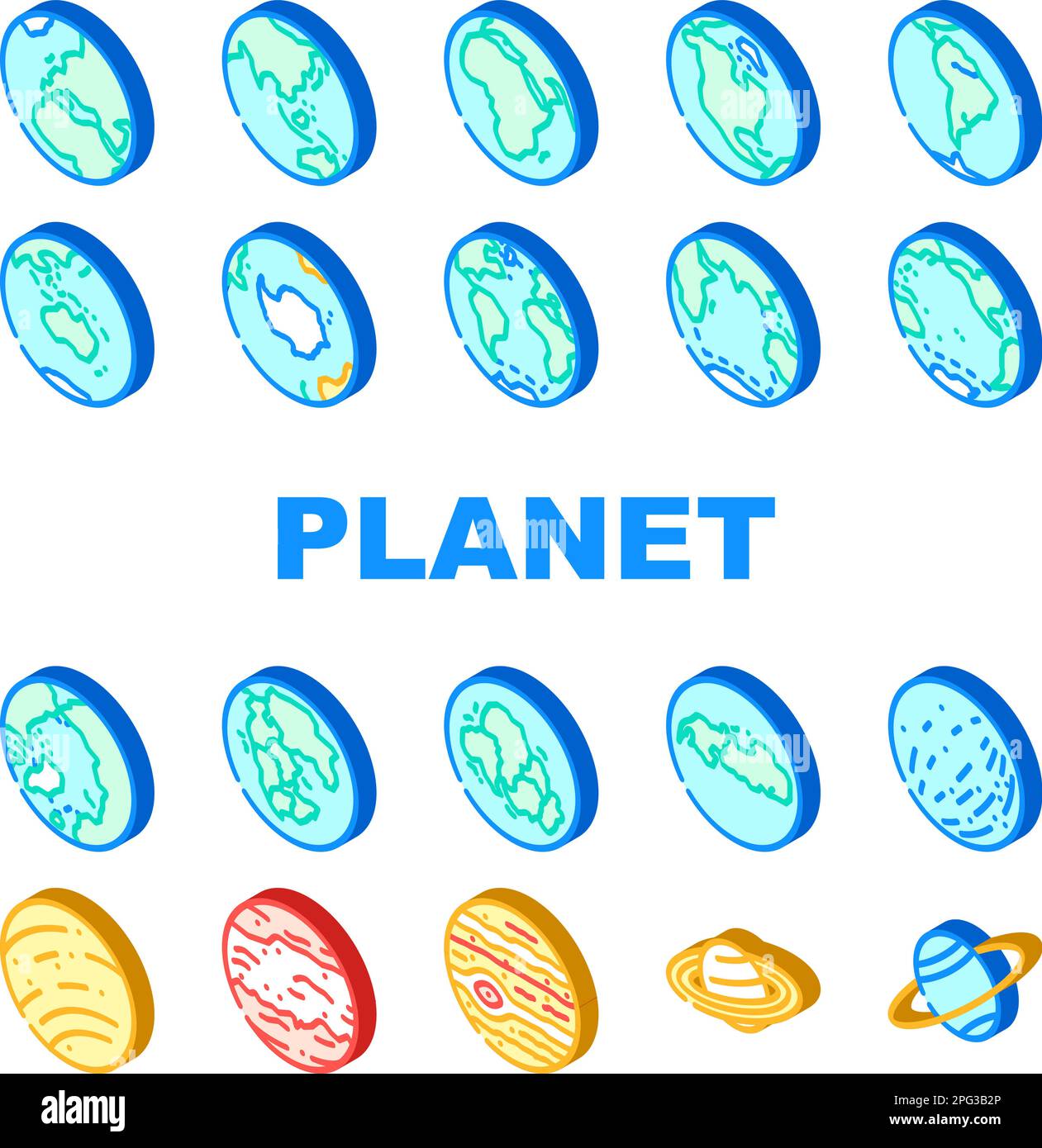 earth world globe planet icons set vector Stock Vector Image & Art - Alamy