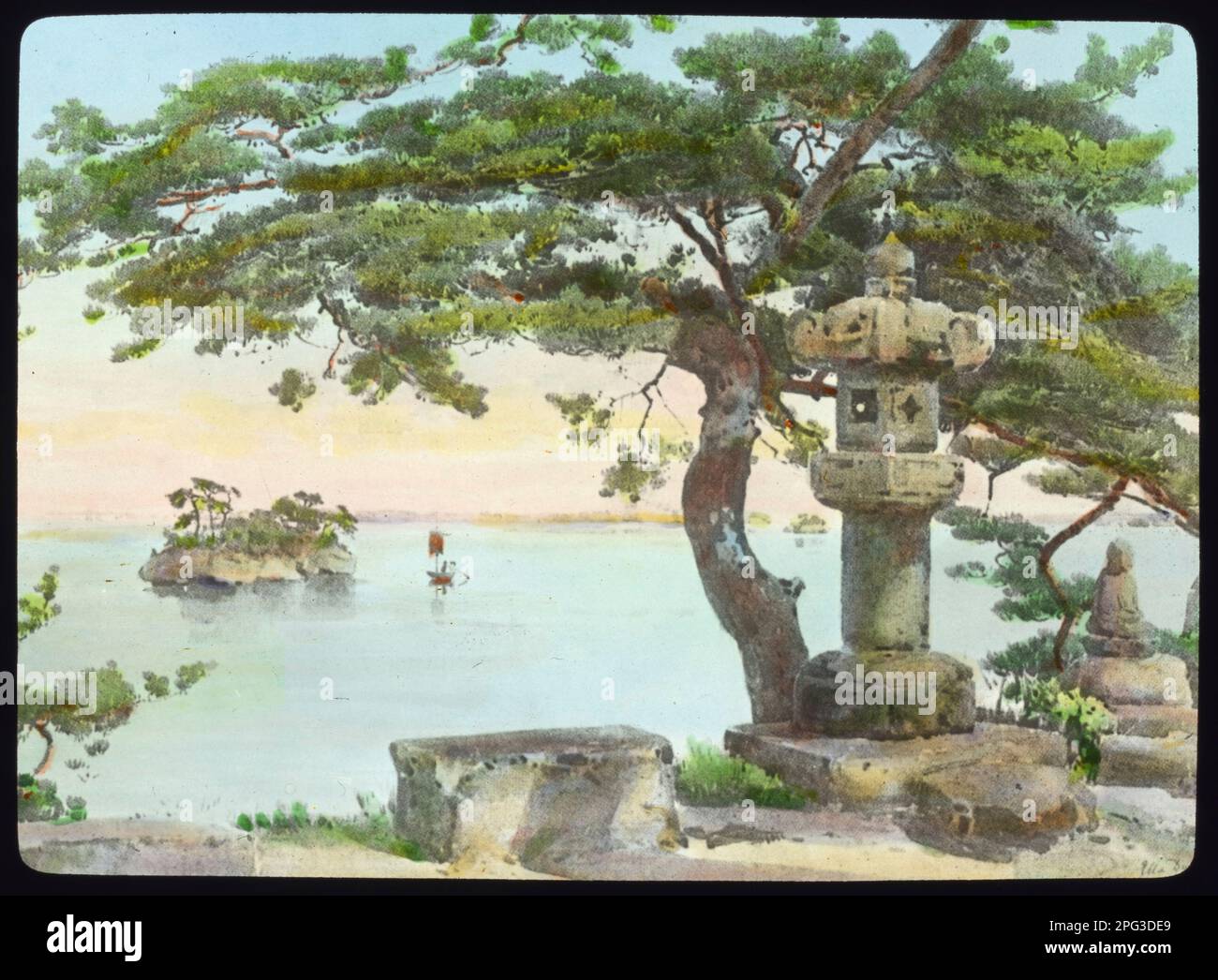 Pine-Tree at Matsushma painted by Ella Du Cane Stock Photo