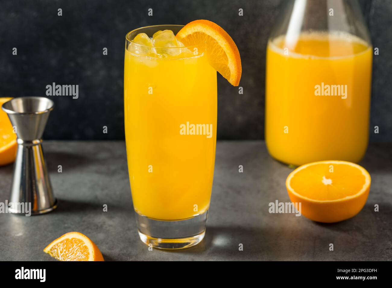 Boozy Cold Vodka Screwdriver Cocktail with Orange Juice Stock Photo Alamy
