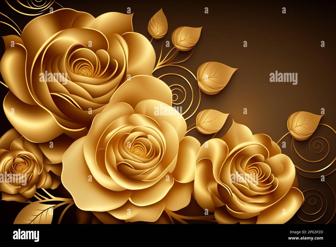 Rose gold flower on sale wallpaper