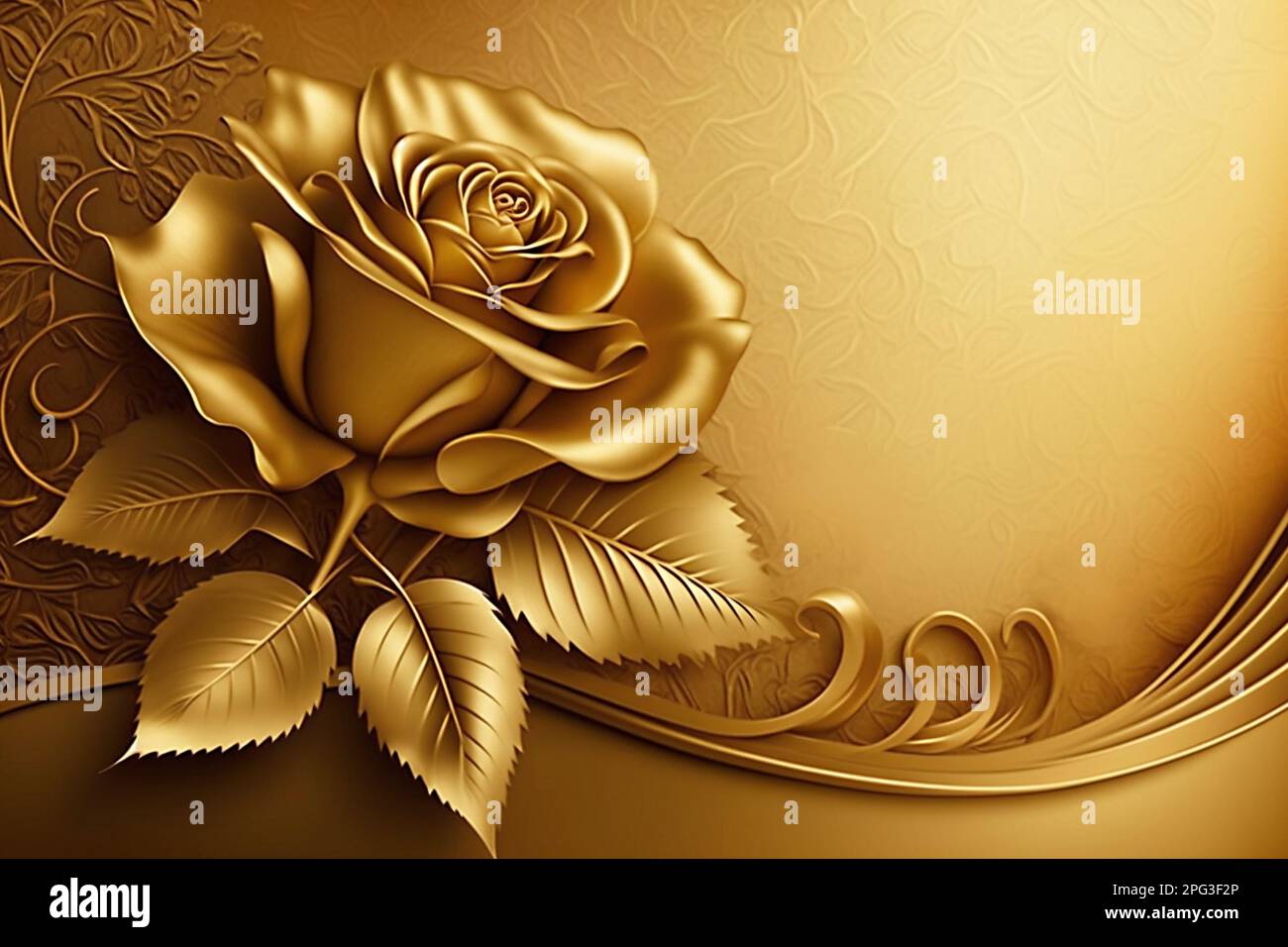 Golden Rose HD Desktop Wallpaper 34604 - Baltana