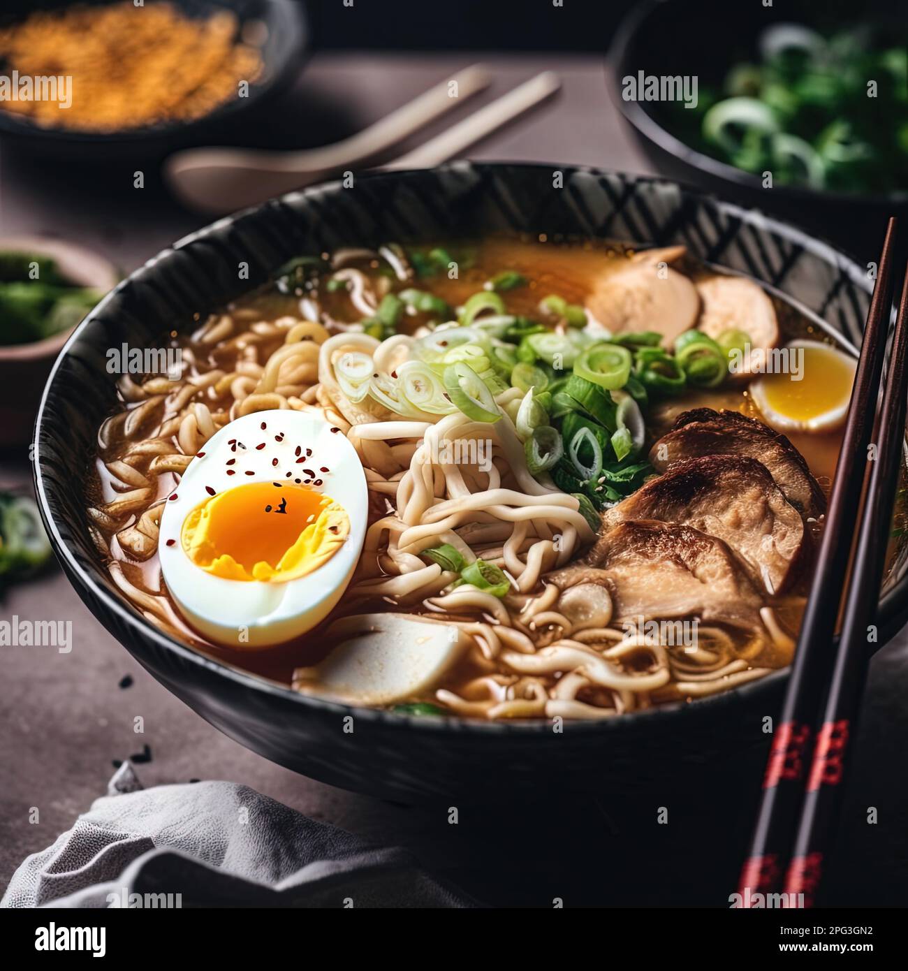 Egg Noodles Chinese Style Stock Photo Alamy
