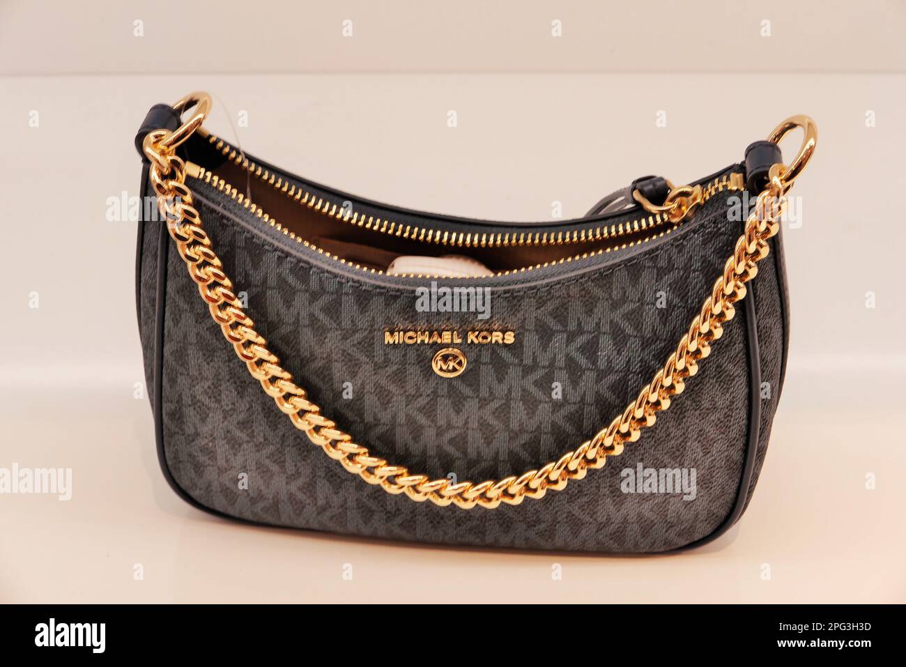 Inside of a michael kors bag top