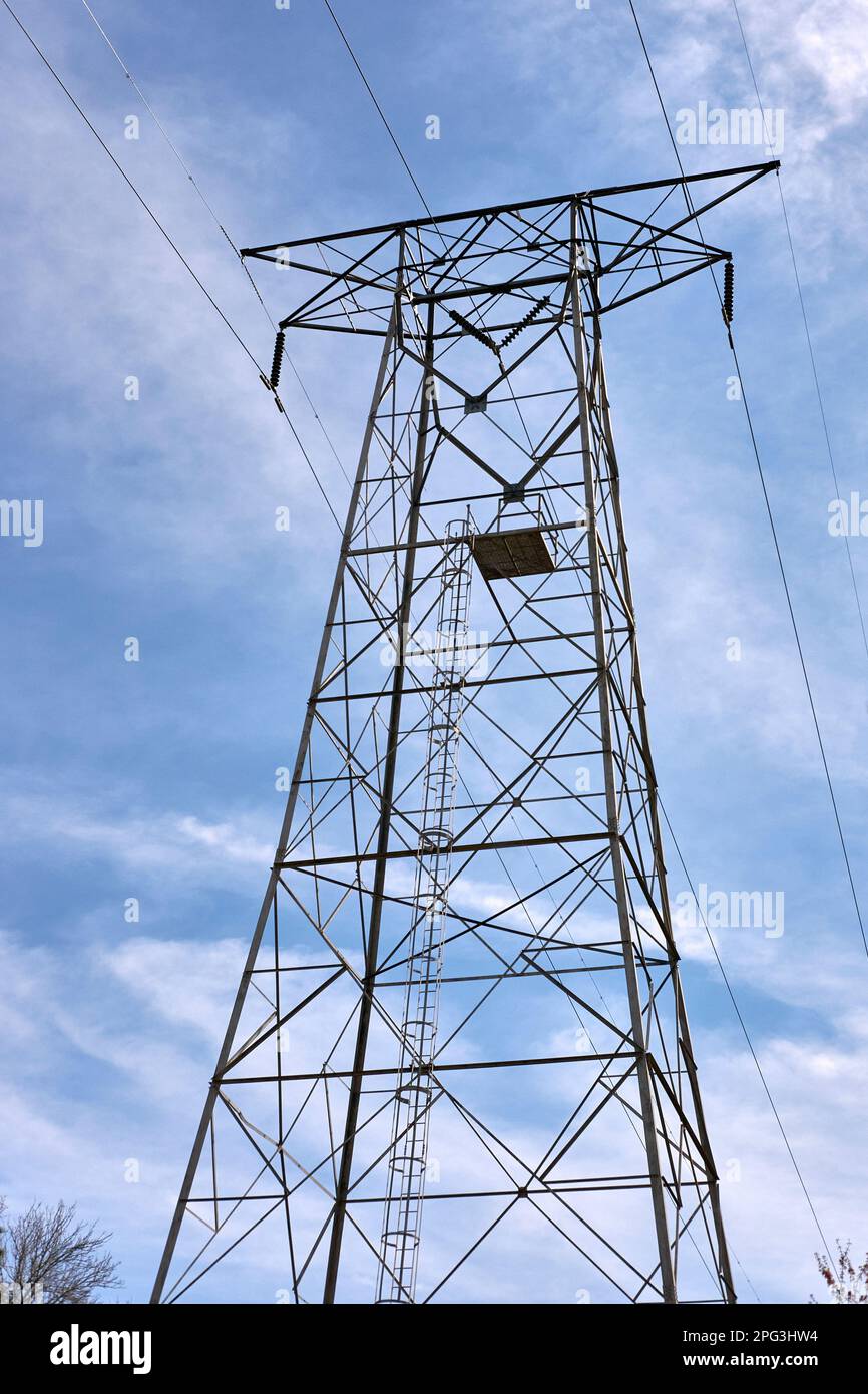 Electric power transmission tower Stock Photo - Alamy