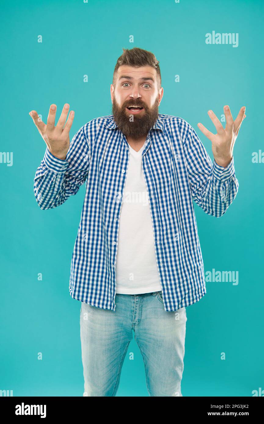 Confused brutal hipster man hi-res stock photography and images - Alamy