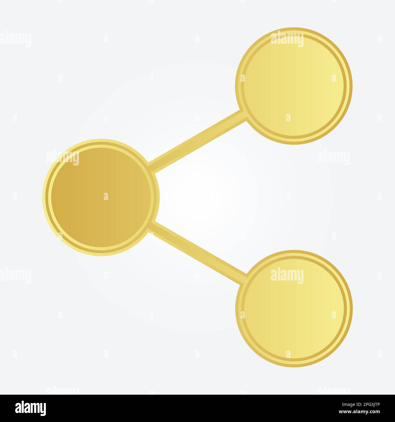 Gold Share Icon - Social Media useful Icon, Vector Illustration Abstract Editable image Stock Vector
