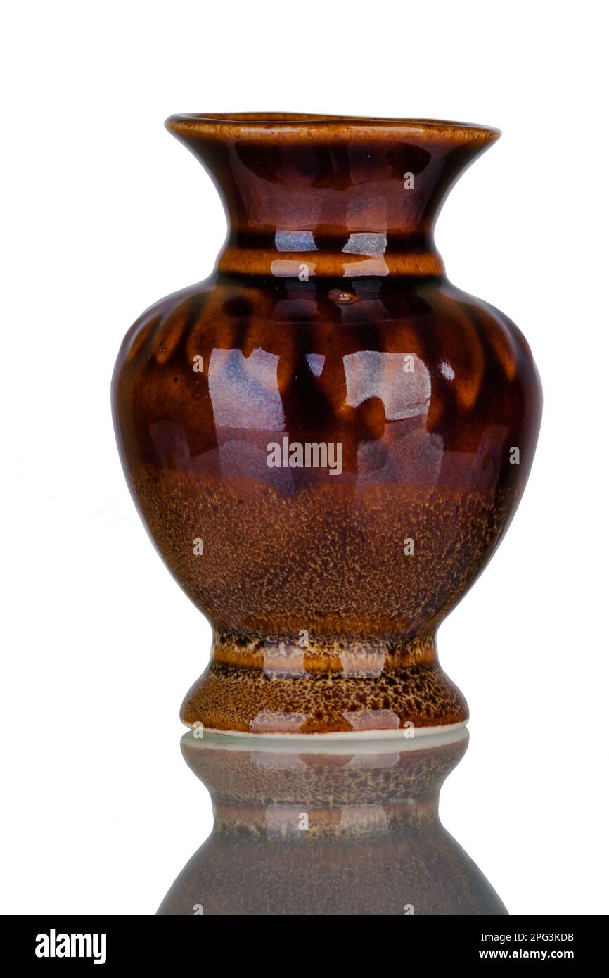 One ceramic vase on isolated white background Stock Photo - Alamy