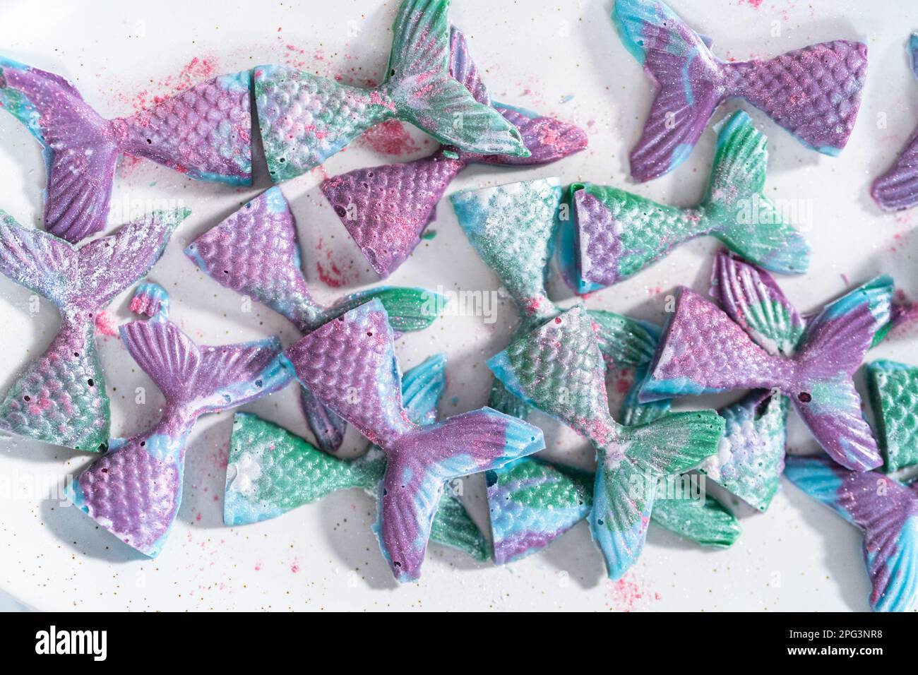 Chocolate mermaid tails Stock Photo - Alamy