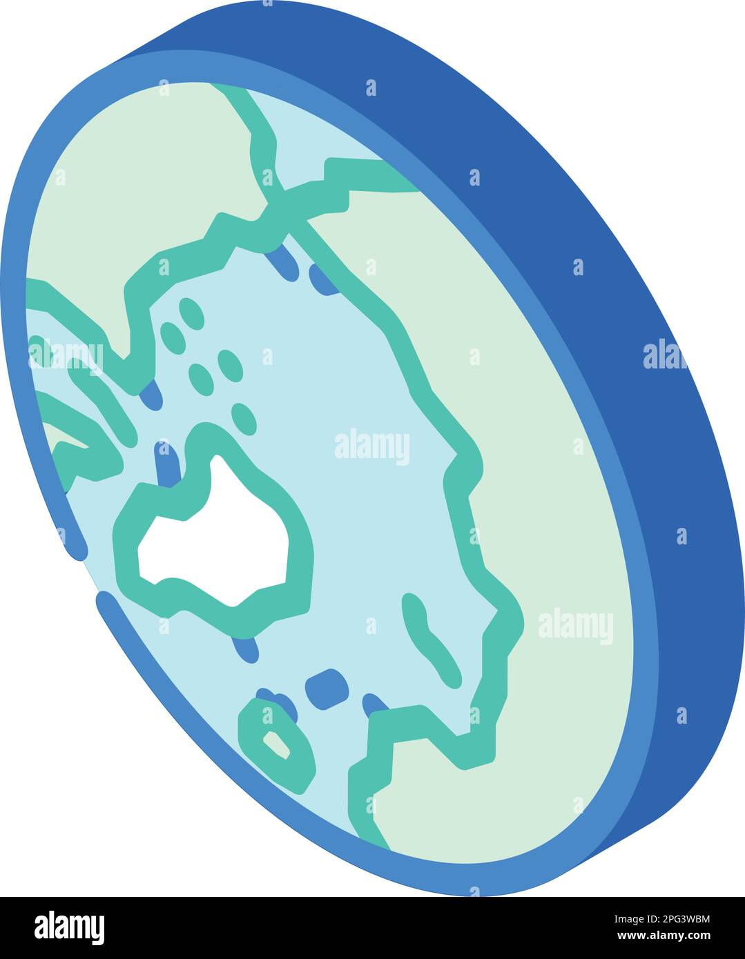 arctic ocean map isometric icon vector illustration Stock Vector Image