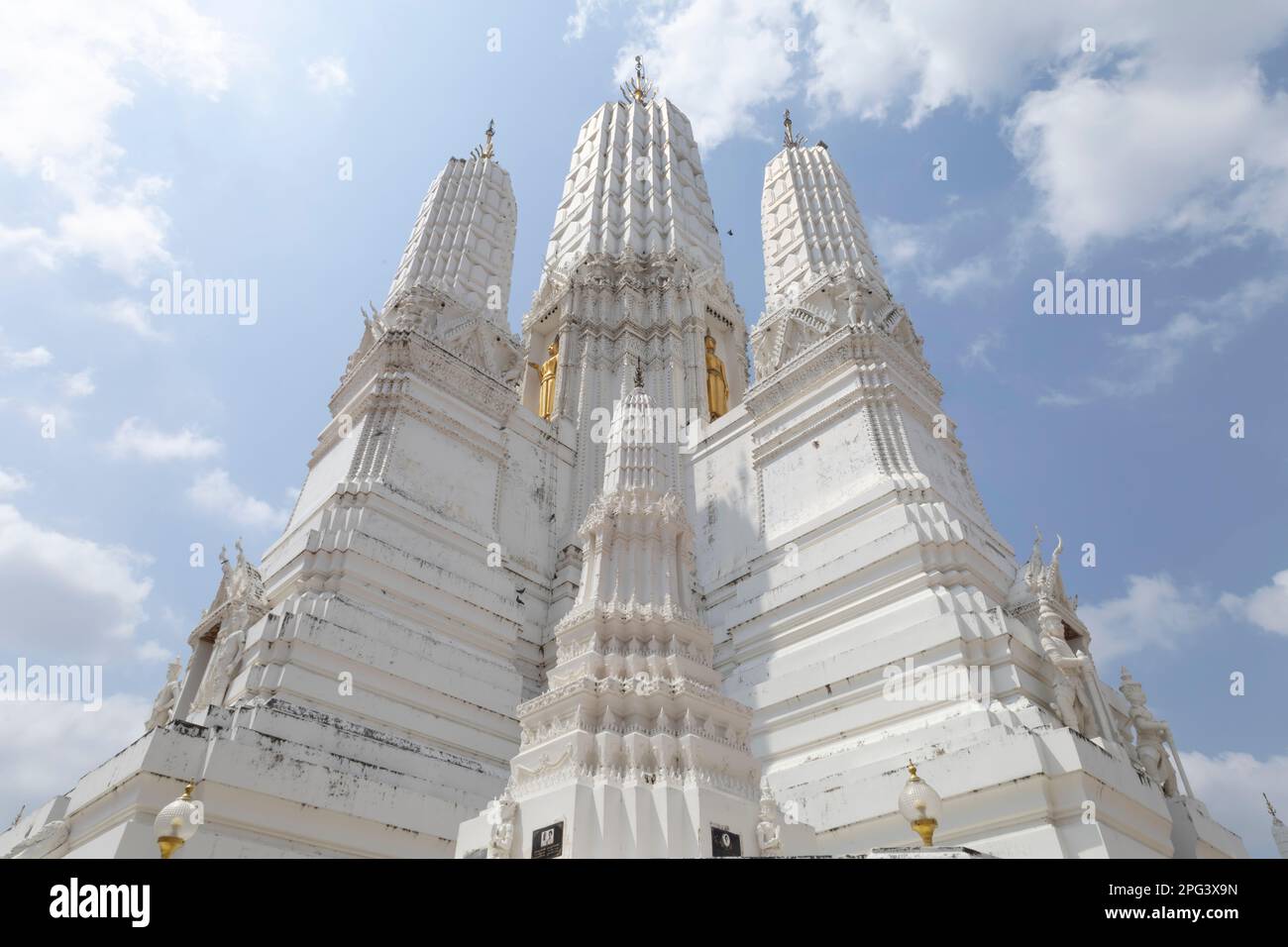 The Wat Mahathat Worawihan in the city of Phetchaburi or Phetburi in the Thailand Stock Photo
