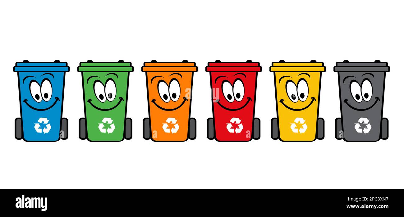 Container. Waste bin or or litterbin. Garbage can, trash can. Waste