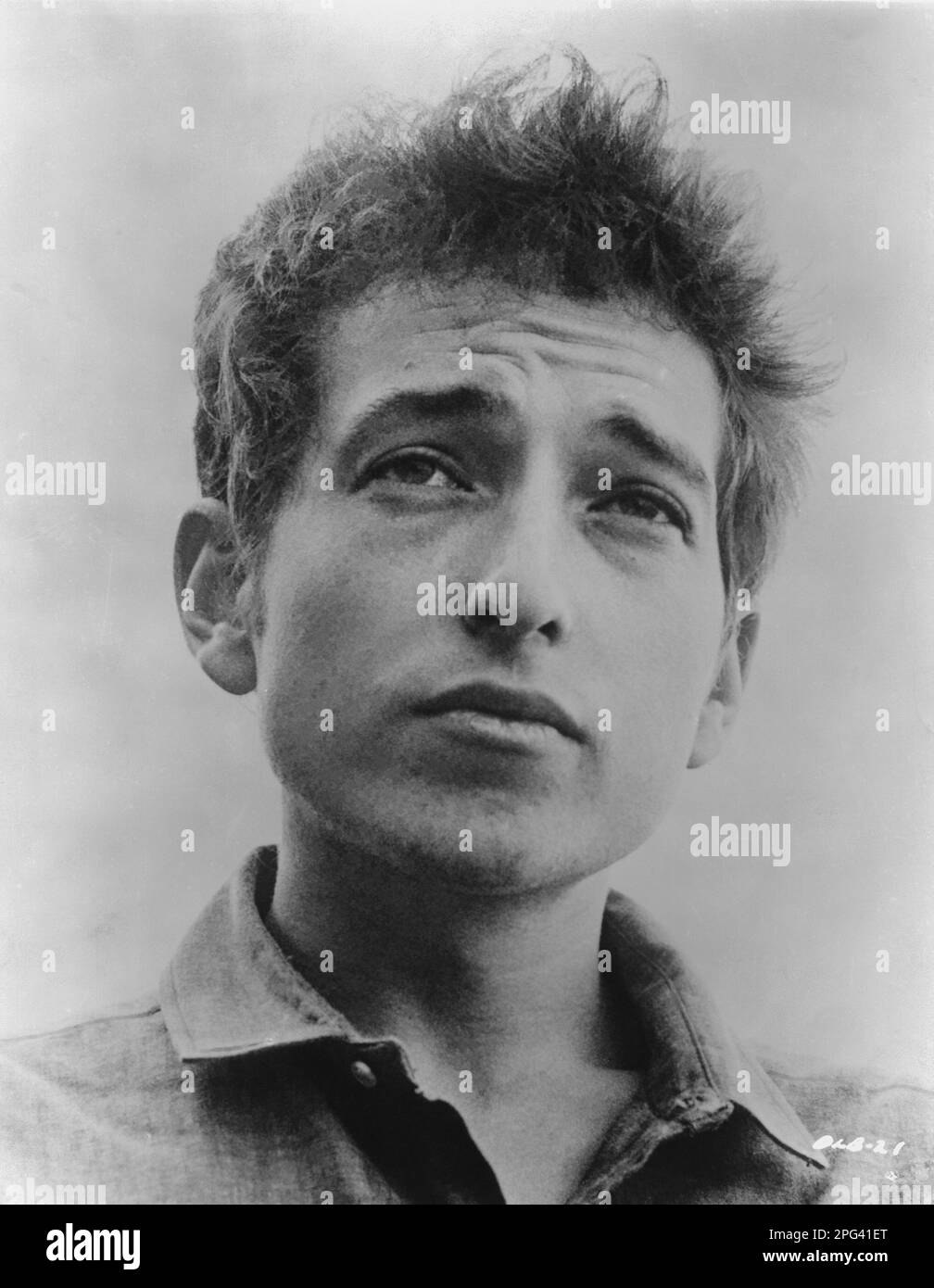 American singer, songwriter, Bob Dylan on stage performing Stock Photo