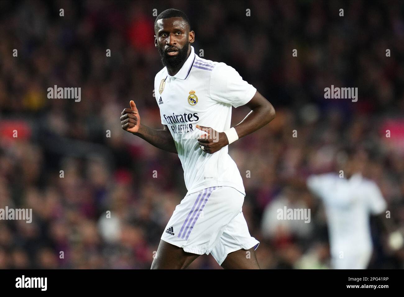 Antonio Rudiger of Real Madrid during the La Liga match between FC ...
