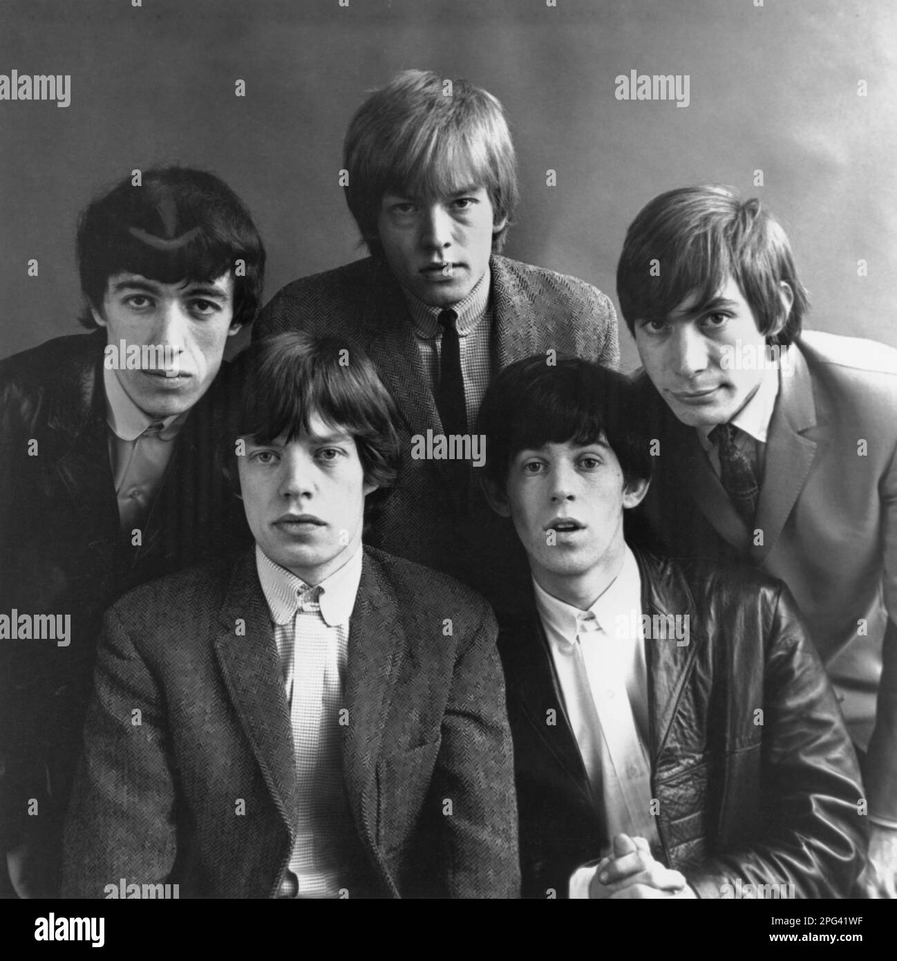 Early shot of the British rock band, The Rolling Stones formed in 1962 Stock Photo