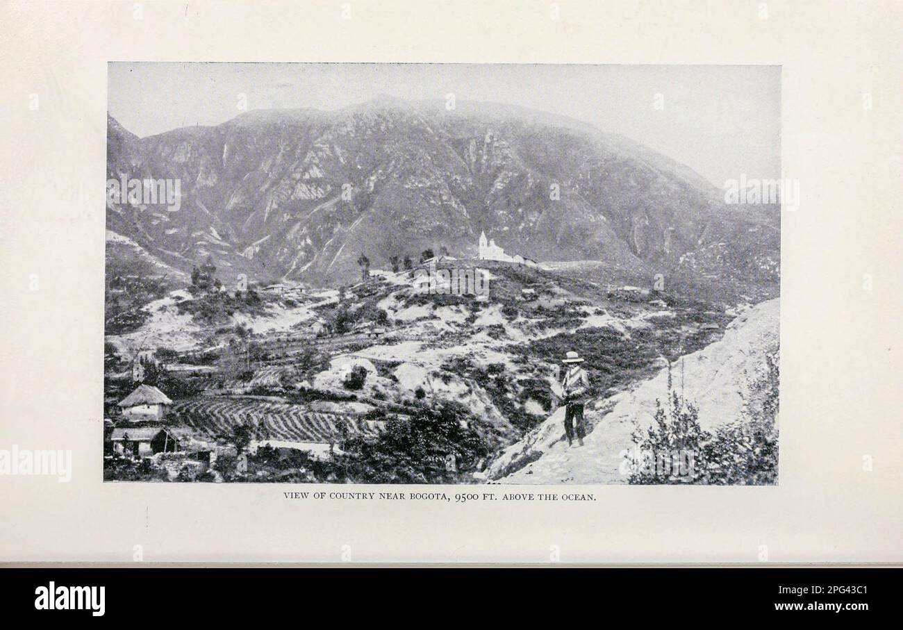 View of the Country near Bogota, 9500 Ft above the Ocean from the Article BUSINESS OPPORTUNITIES IN COLOMBIA. By C. F. Z. Caracristi. from The Engineering Magazine DEVOTED TO INDUSTRIAL PROGRESS Volume IX April to September, 1895 NEW YORK The Engineering Magazine Co Stock Photo
