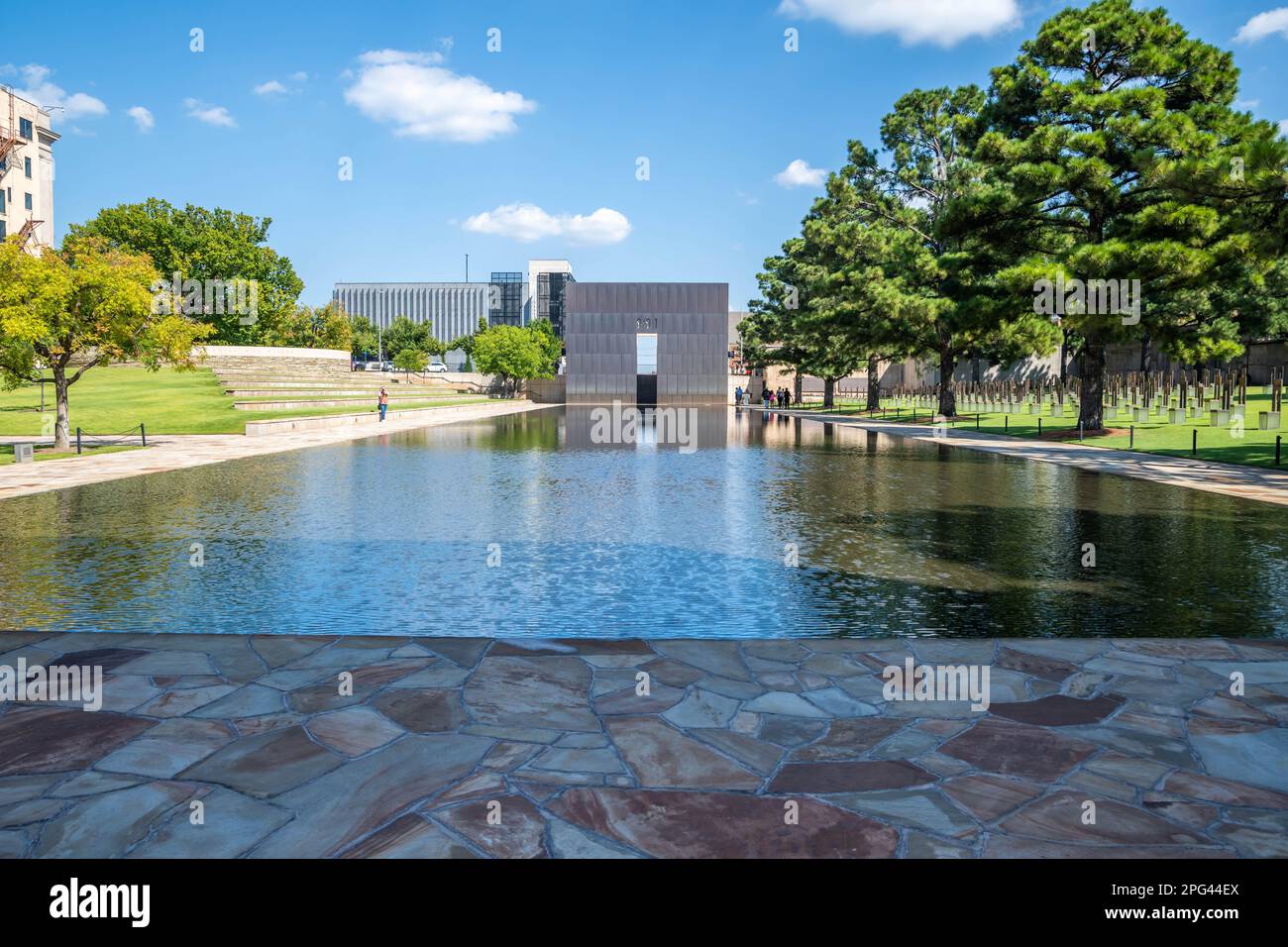 Oklahoma City, OK, USA - Sept 16, 2022: The huge outside preserve grounds of Arizona State Capitol Stock Photo