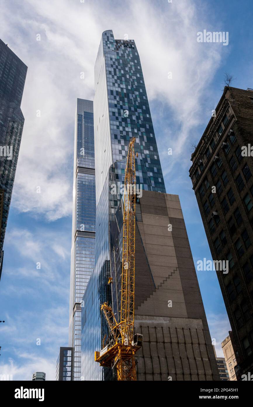 BillionaireÕs Row, a collection of super-tall residences for the uber-rich mostly on West 57th Street in New York on Saturday, March 18, 2023.  (© Richard B. Levine) Stock Photo