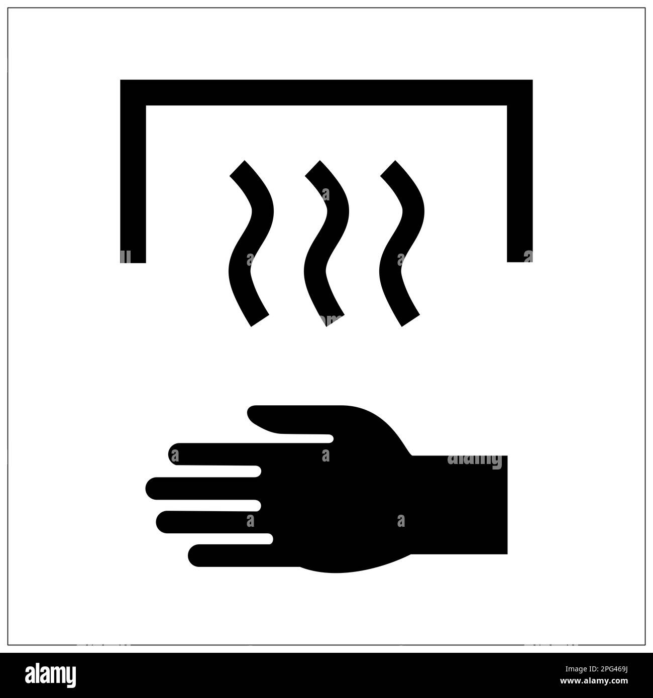 ISO 7001 hand dryer sign Stock Photo Alamy