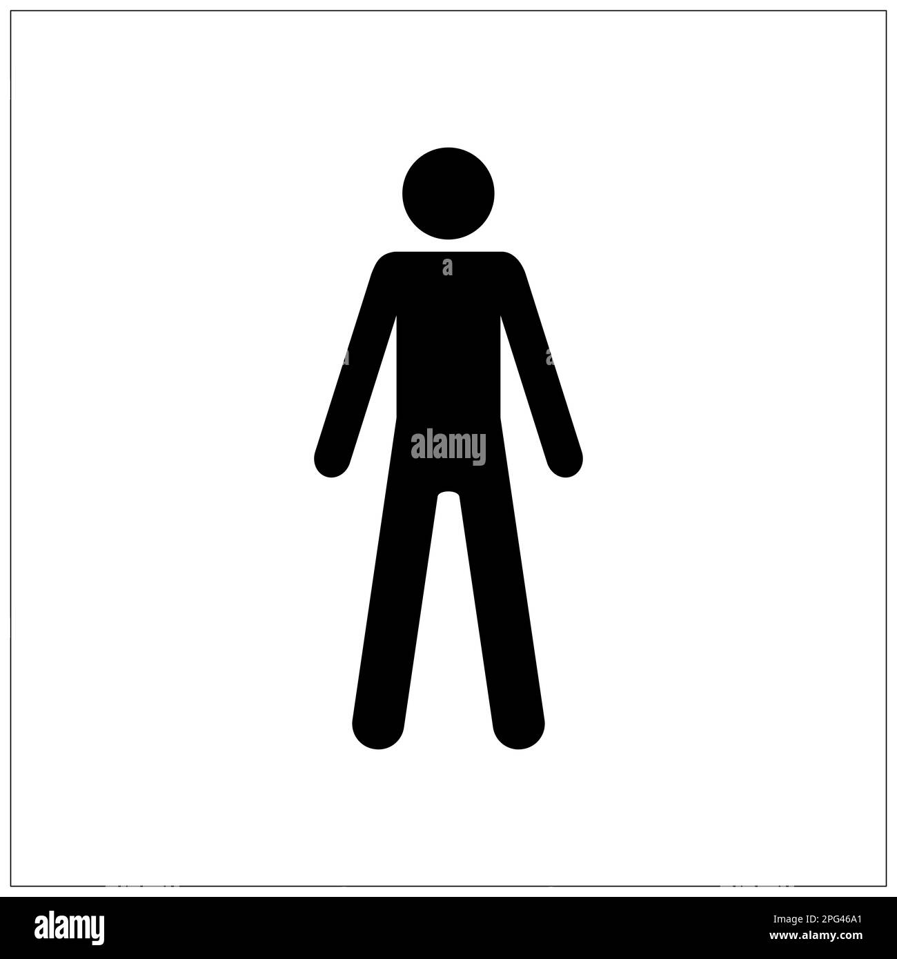 ISO 7001 male toilets sign Stock Photo