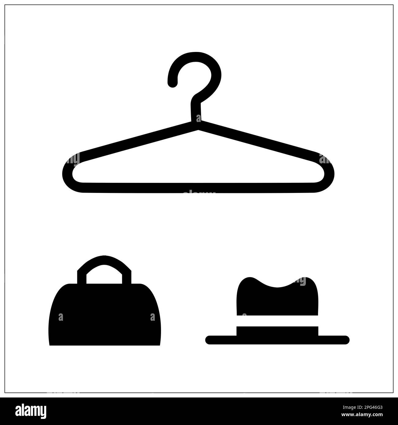 ISO 7001 cloakroom sign Stock Photo Alamy