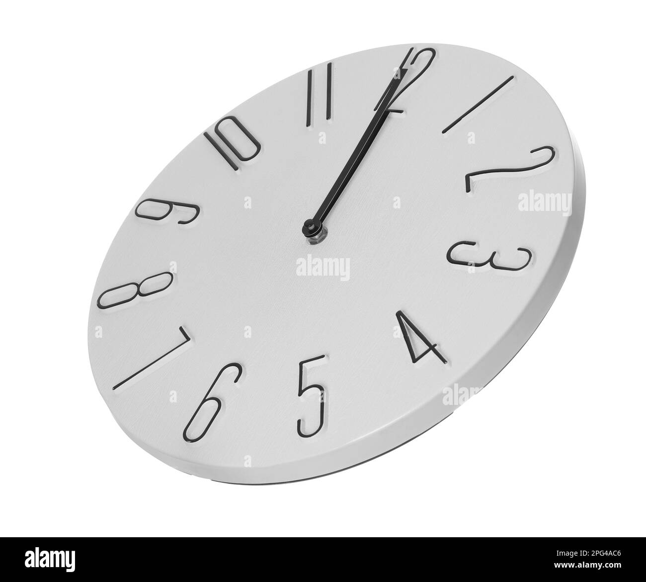 Modern clock isolated on white. Interior element Stock Photo Alamy