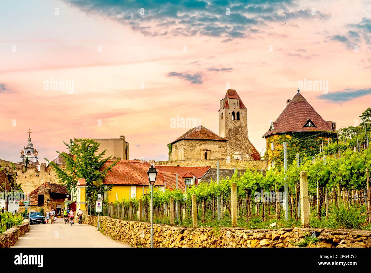 Old city of Duernstein, Wachau, Austria Stock Photo